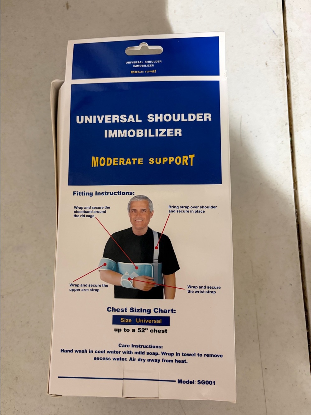 Universal Shoulder Immobilizer - Moderate Support (Blue)